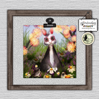 Fancy Bunny Vibes Note Card