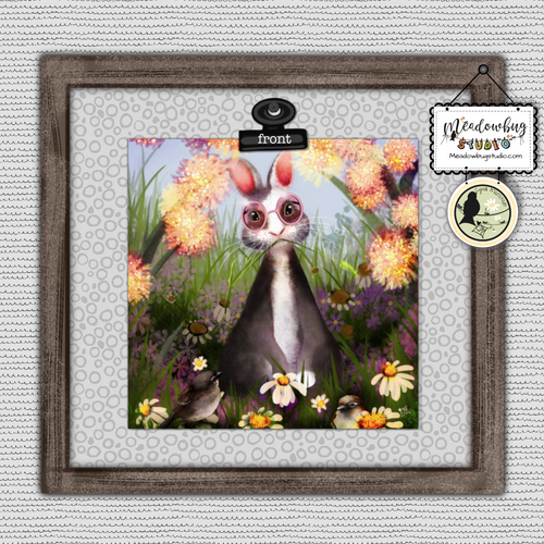 Fancy Bunny Vibes Note Card