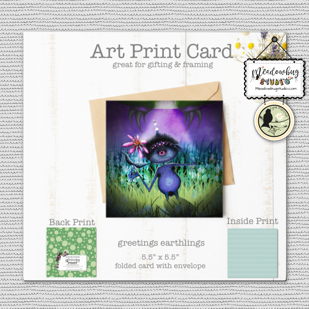 Greetings Earthling Note Card