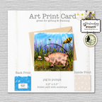Pig In Pumps Note Card