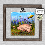 Pig In Pumps Note Card